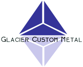 Glacier Custom Metal Logo